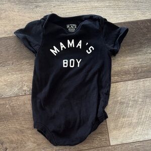 The Children's Place Black 'Mama's Boy' Bodysuit Onesie 18-24 Month Baby Boy